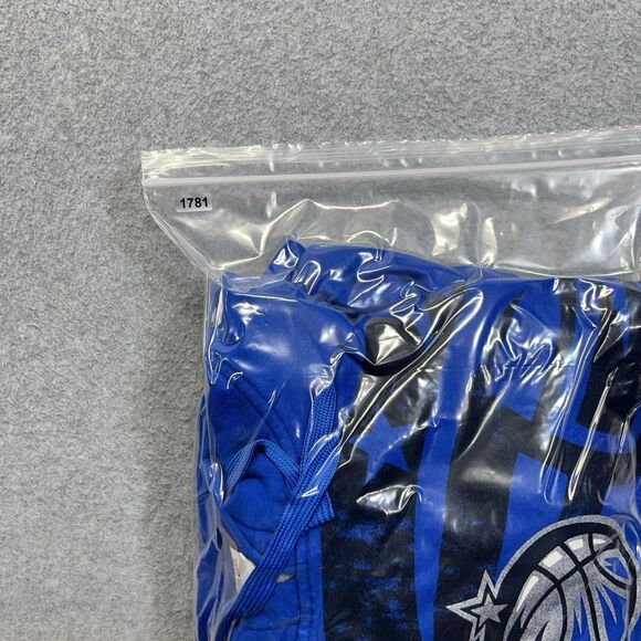 Y2K Orlando Magic Men’s XL Blue Hoodie Zipway Pullover Side Zip NBA Vintage - Picture 9 of 9